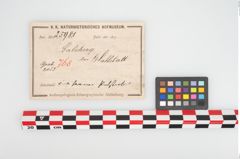Etikett zu Eisenlappenbeil (NHMW-PRAE-025981)